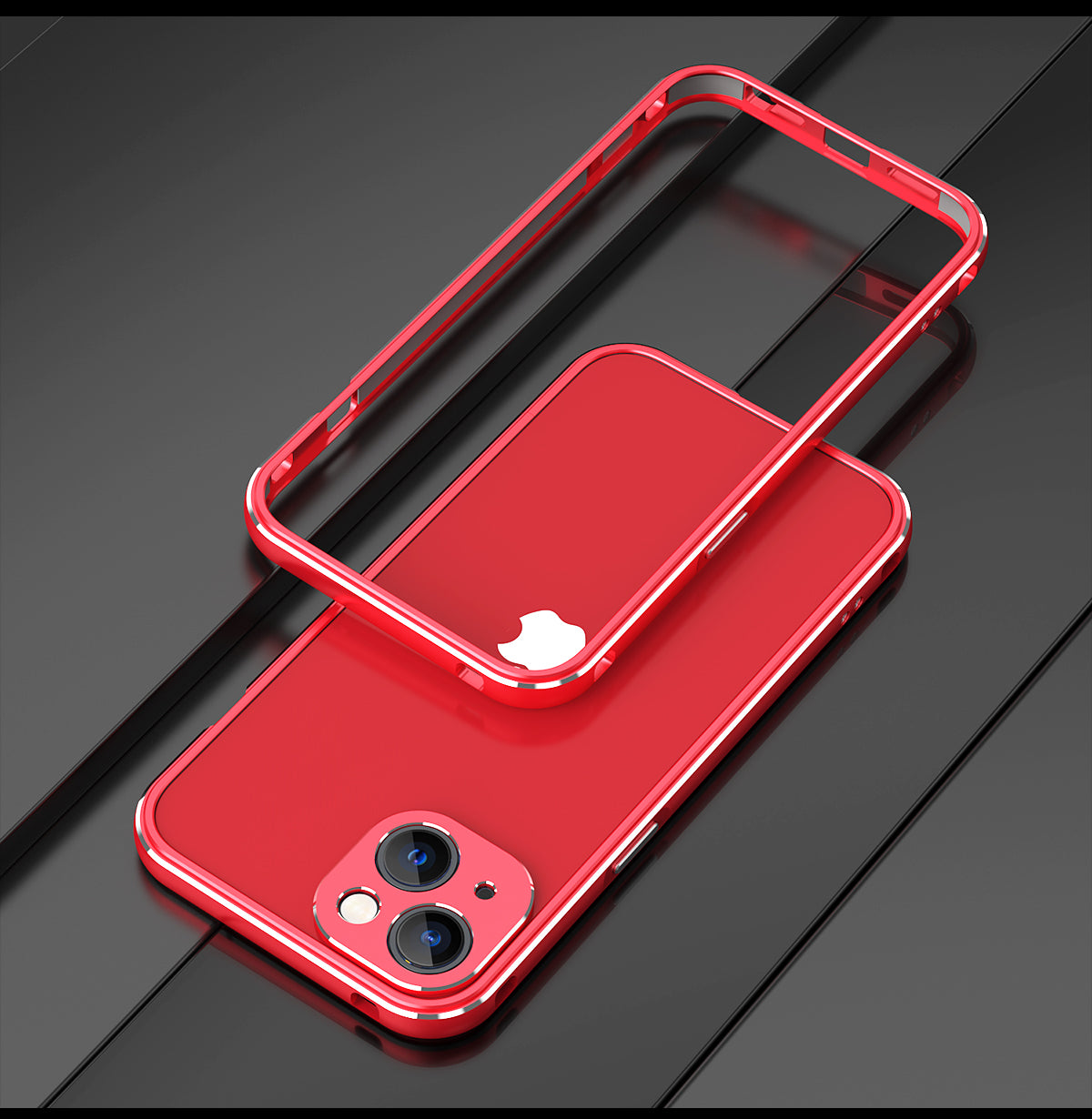 iy Aurora Sword Lens Protector Bicolor Aluminum Bumper Case for Apple iPhone 13 series