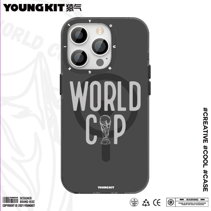 YOUNGKIT World Cup MagSafe Slim Thin Matte Anti-Scratch Back Shockproof Cover Case