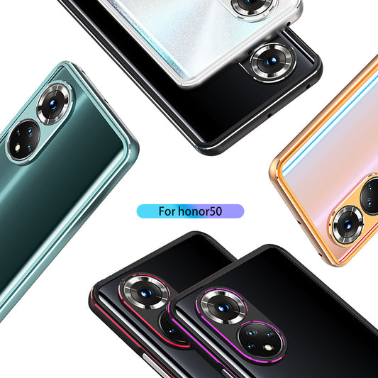 iy Aurora Sword Lens Protector Bicolor Aluminum Bumper Case for Honor 50