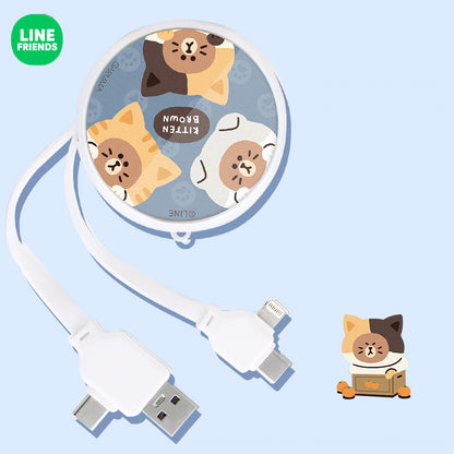 GARMMA Line Friends PD Fast Charge Lightning+Type-C Extracted Extension Cable