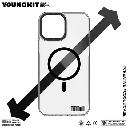 YOUNGKIT Glaze MagSafe Slim Thin Clear Anti-Scratch Back Shockproof Cover Case