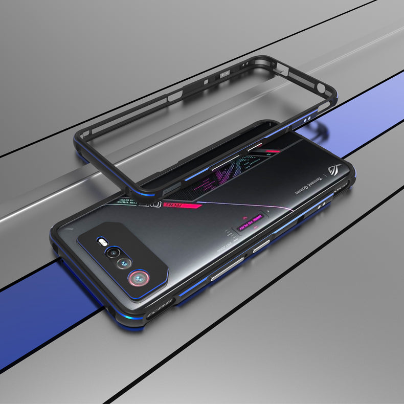 iy Aurora Sword Lens Protector Bicolor Aluminum Bumper Case for Asus ROG Phone 7/6/5 series
