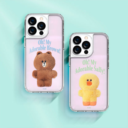 Line Friends Fluffy Oh! My Hologram Mirror Case Cover