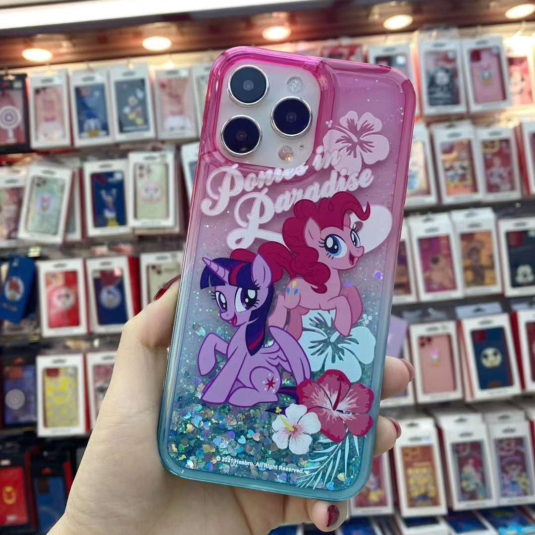 UKA My Little Pony Air Cushion Glitter Quicksand Back Case Cover