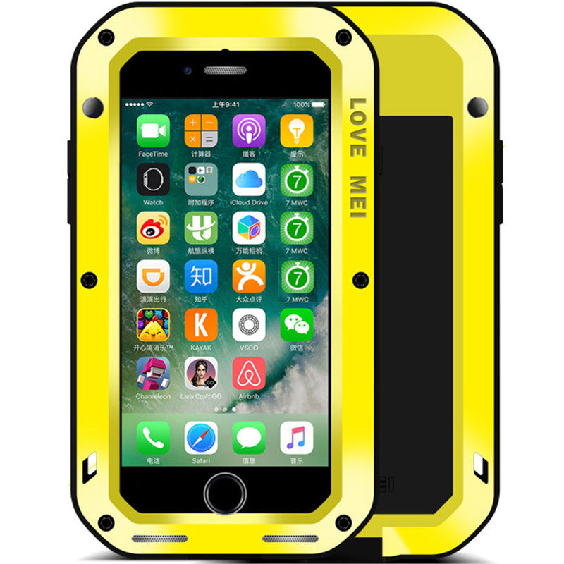 LOVE MEI Powerful Shockproof Metal Heavy Duty Case Cover for Apple iPhone