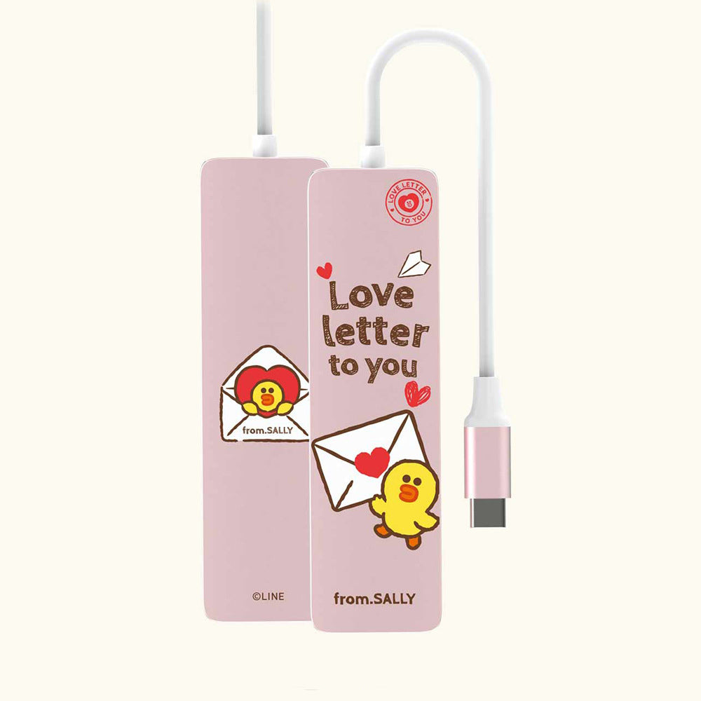 Line Friends Love Letter 6-in-1 Multi USB Type-C Hub