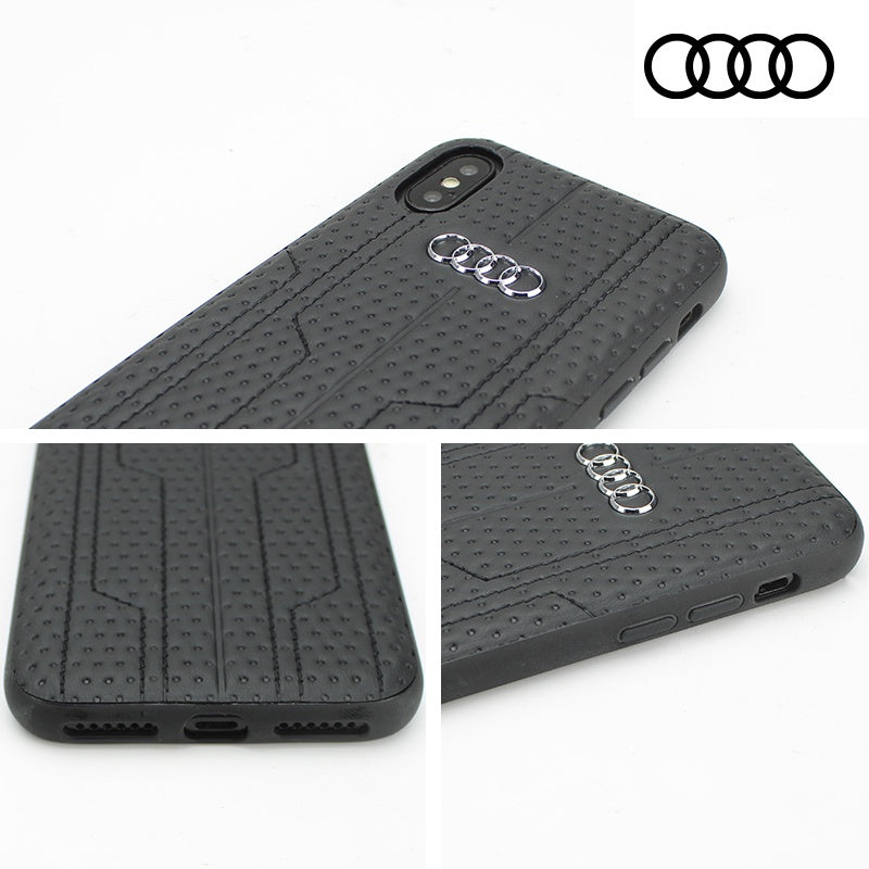 Audi Handyhülle Case iPhone 14 Pro Carbon Optik schwarz silber 6,1