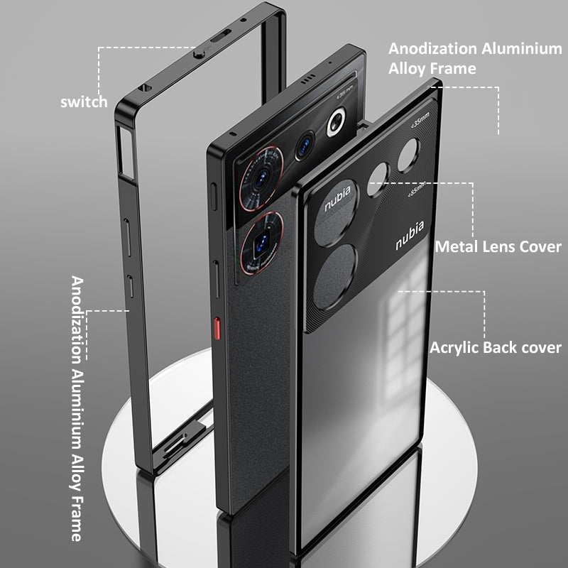 Bumper Case for ZTE Nubia RedMagic 9 Pro Plus Case Aluminum metal Frame  Slim Cover phone