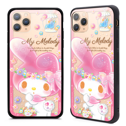 GARMMA Little Twin Stars & My Melody Tempered Glass Back Case Cover for Apple iPhone 11 series