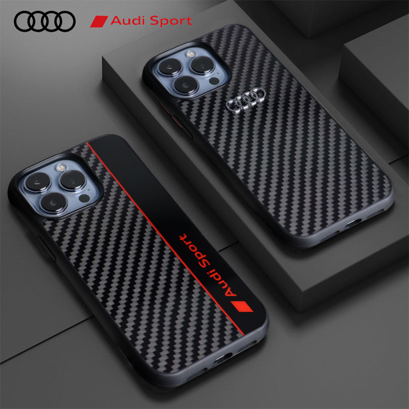 Audi iPhone 14 Pro Max Hülle Carbon Fiber
