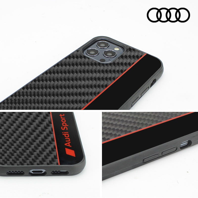 Audi Carbon Fiber Phone Case Cover