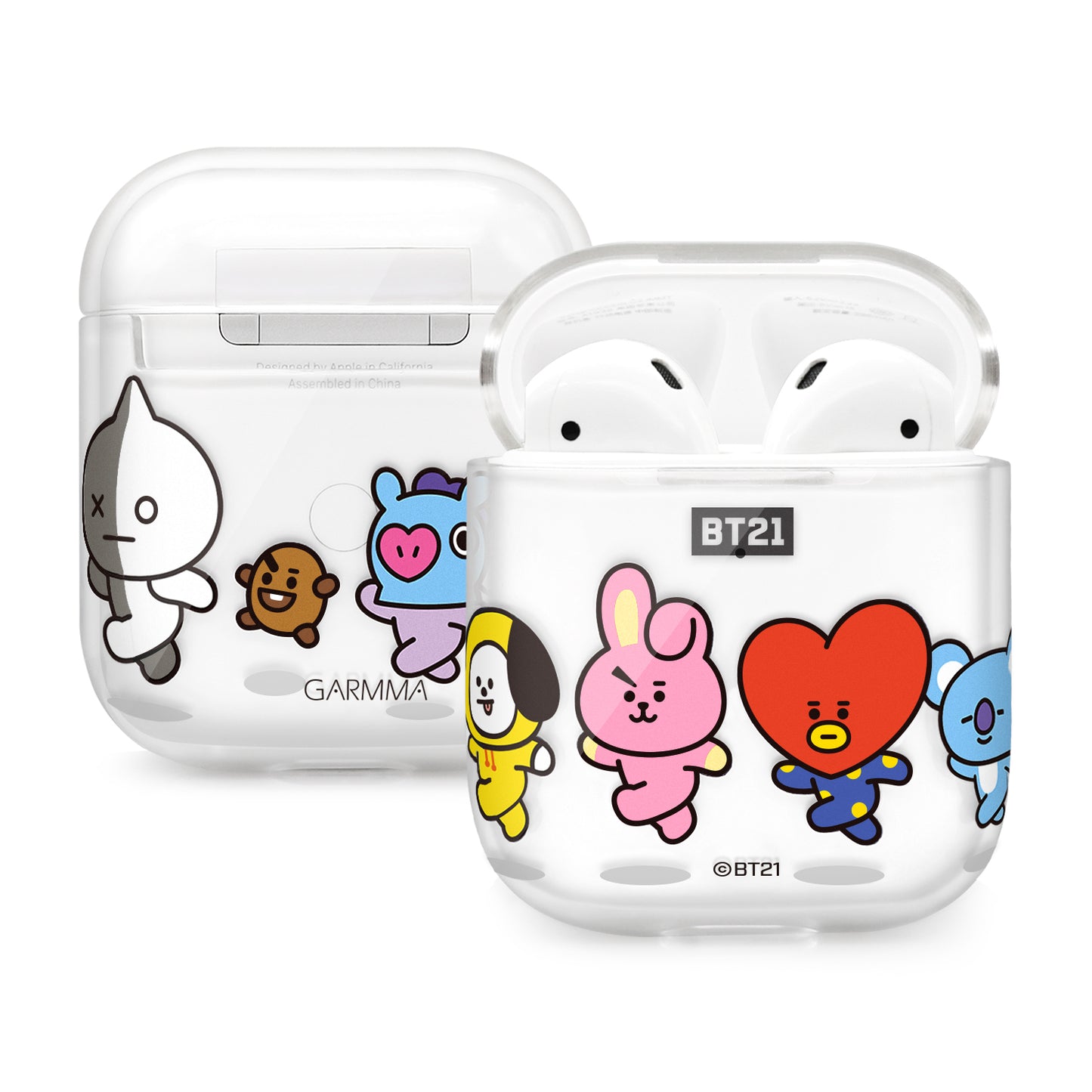 GARMMA BT21 Ultra Thin Hard PC Apple AirPods 2&1 Charging Case Cover