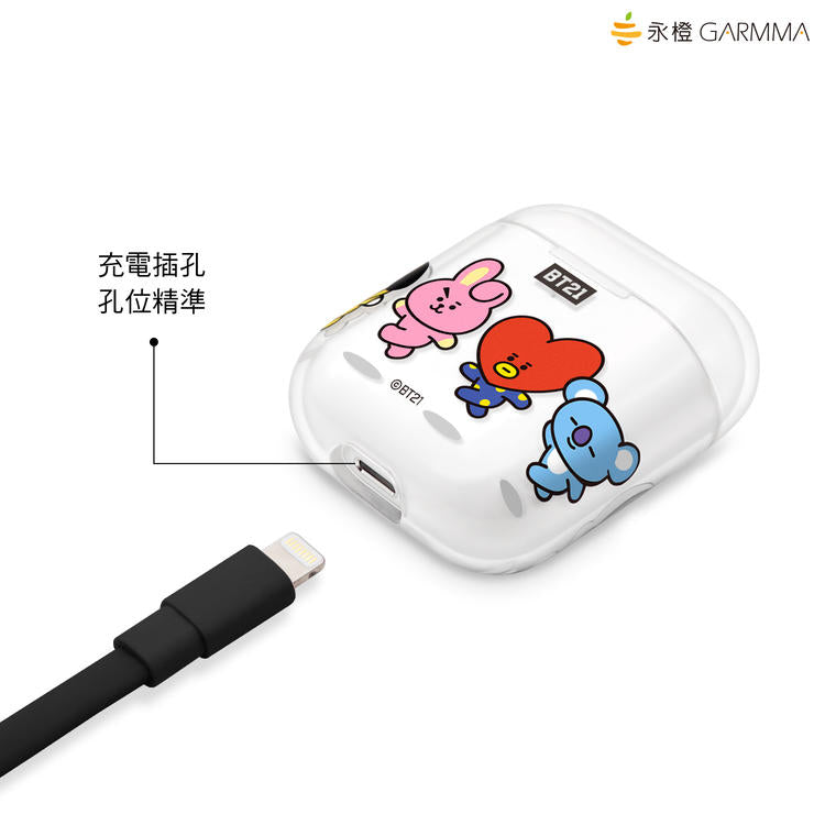 GARMMA BT21 Ultra Thin Hard PC Apple AirPods 2&1 Charging Case Cover