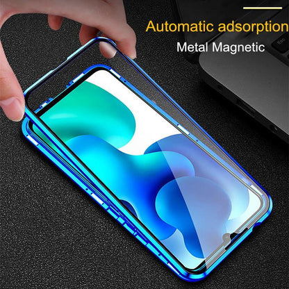 GINMIC Sword Magnetic Aluminum Metal Bumper Camera Lens Protection Front+Back Tempered Glass Case Cover - Armor King Case