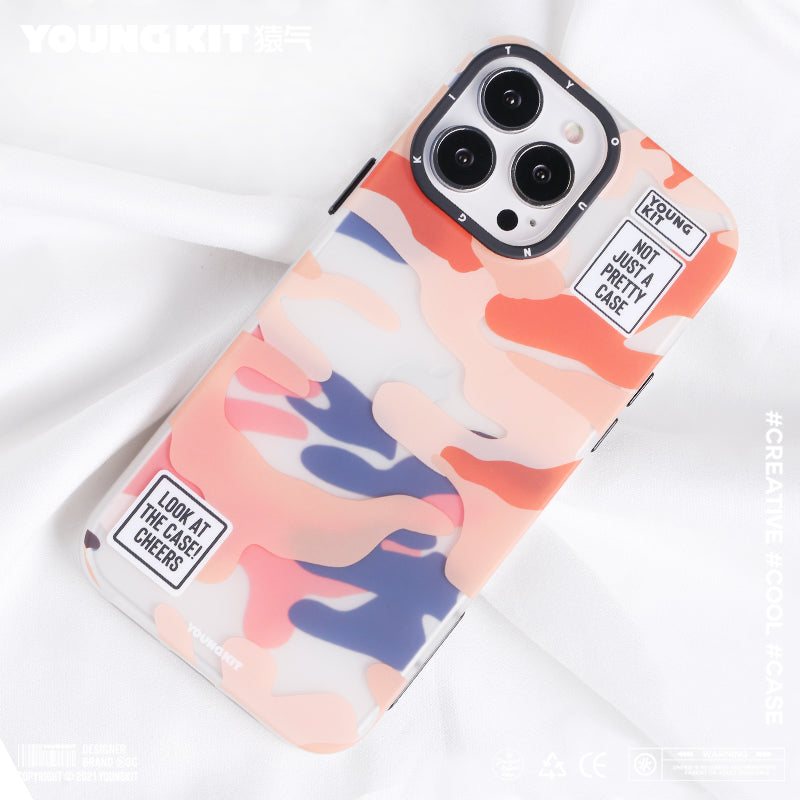 YOUNGKIT Camouflage Slim Thin Matte Anti-Scratch Back Shockproof Cover Case
