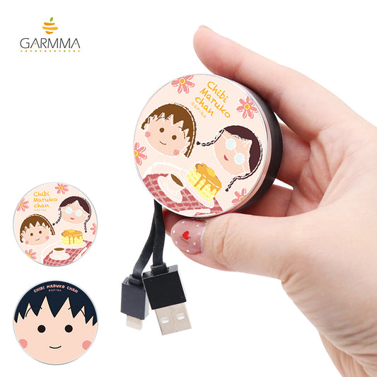 GARMMA Chibi Maruko-chan 90cm Apple Lightning / Type-C Extracted Extension Cable