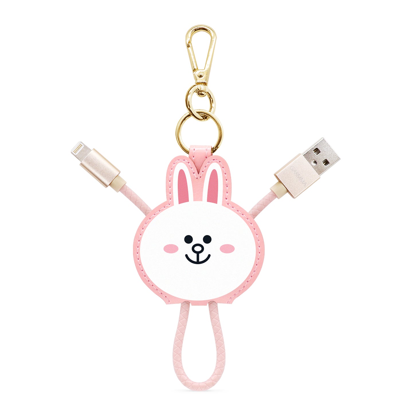 GARMMA Line Friends Apple MFI Certified Key Chain Leather USB Lightning Cable