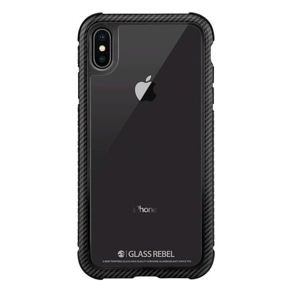SwitchEasy Glass Rebel Military Grade Anti-Shock TPU Metal Tempered Glass Case Cover
