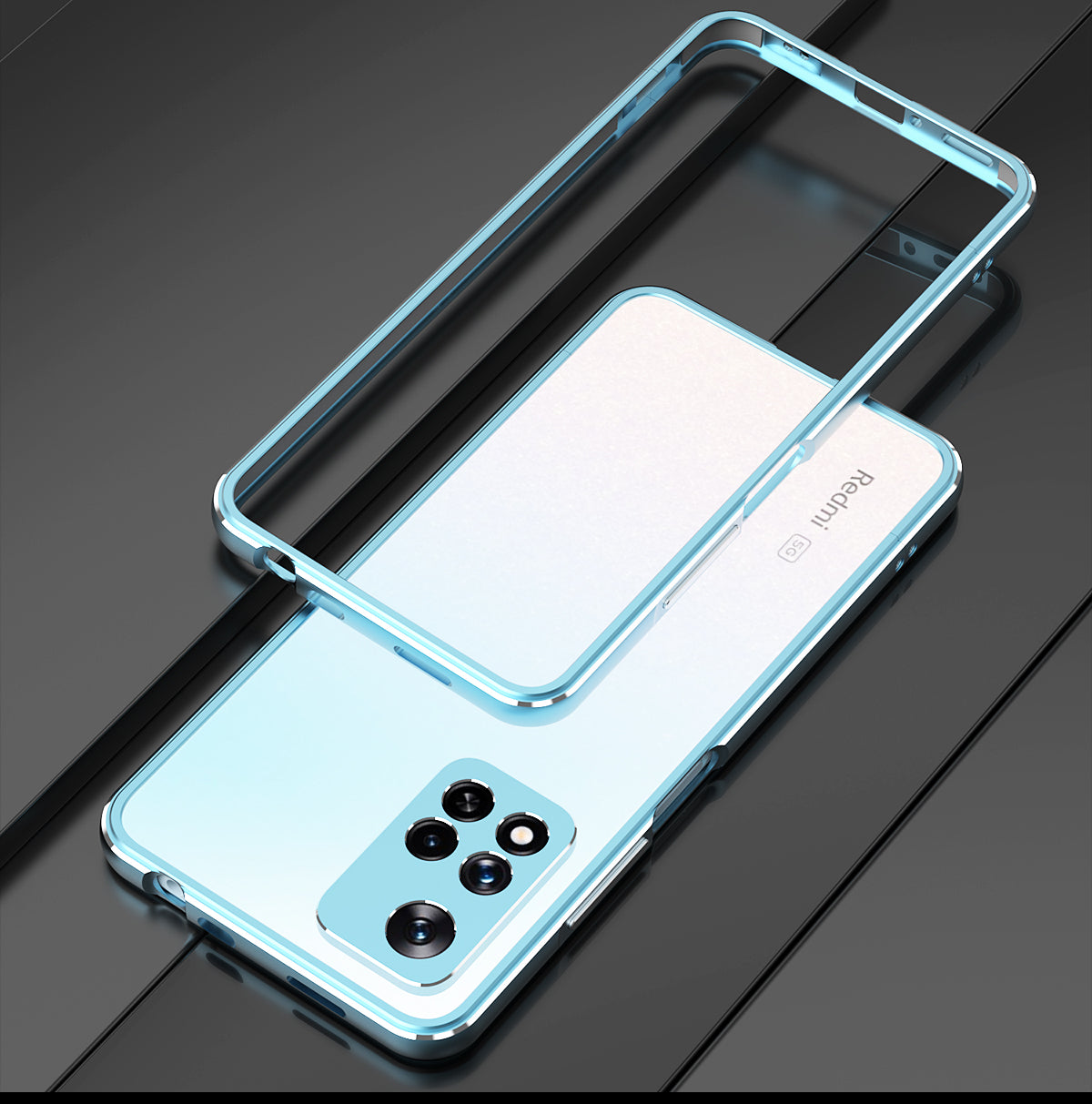 iy Aurora Sword Lens Protector Bicolor Aluminum Bumper Case for Xiaomi 11i / Poco M4 Pro / Redmi Note 11T / Redmi Note 11 Pro+