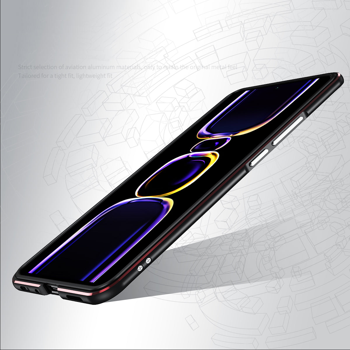 iy Aurora Sword Lens Protector Bicolor Aluminum Bumper Case for Xiaomi Redmi K60 series & POCO F5 Pro