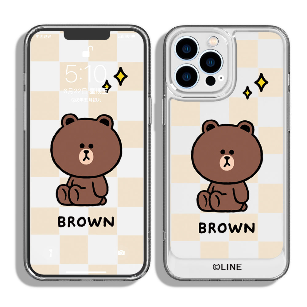 Line Friends Clear Shockproof Air Cushion Back Case Cover