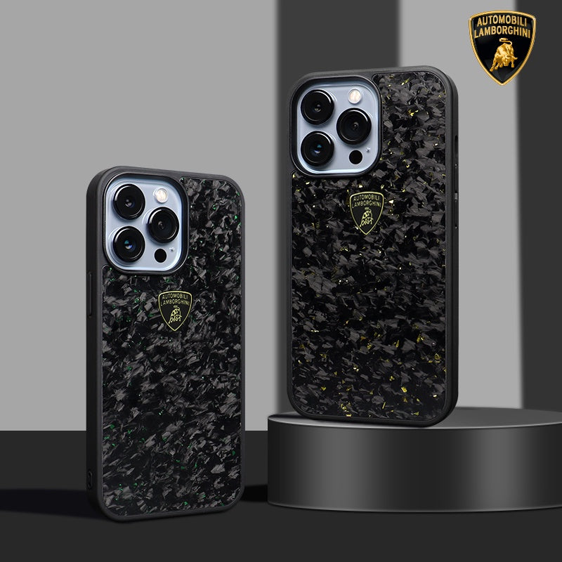 Lamborghini Forged Carbon Fiber Phone Case with Metallic Foil - Huracan D14S