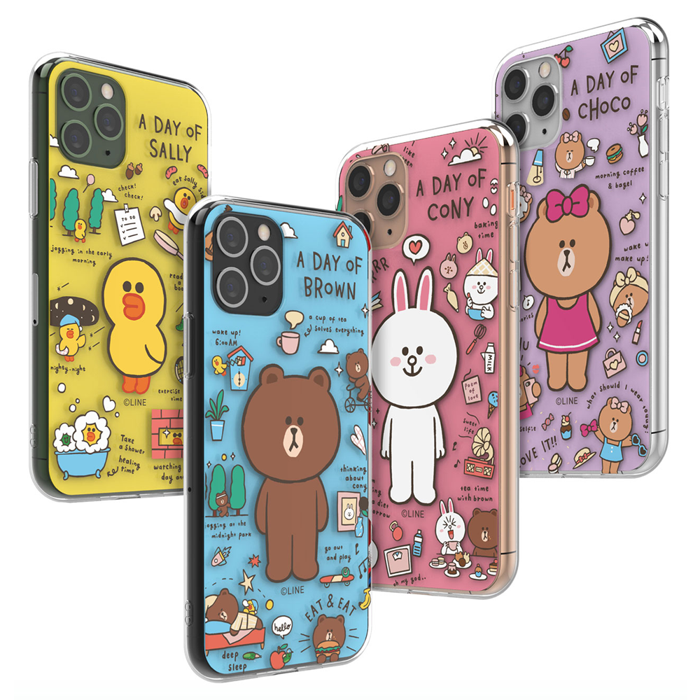 Line Friends Play Doodle IMD Dual Layer Jelly Case Cover