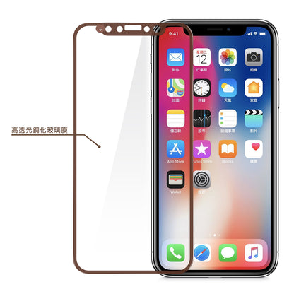GARMMA Line Friends Screen Off Print Tempered Glass Protector Film for Apple iPhone iPhone 11 Pro/XS/X