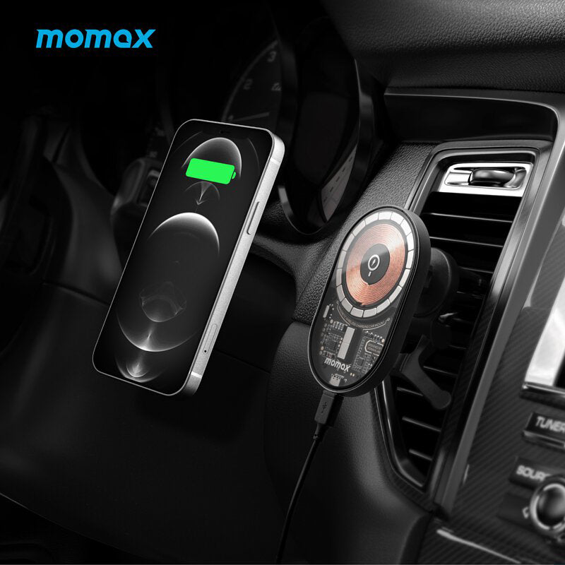 MOMAX Q.Mag Mount 3 15W Magnetic Wireless Charging Car Mount