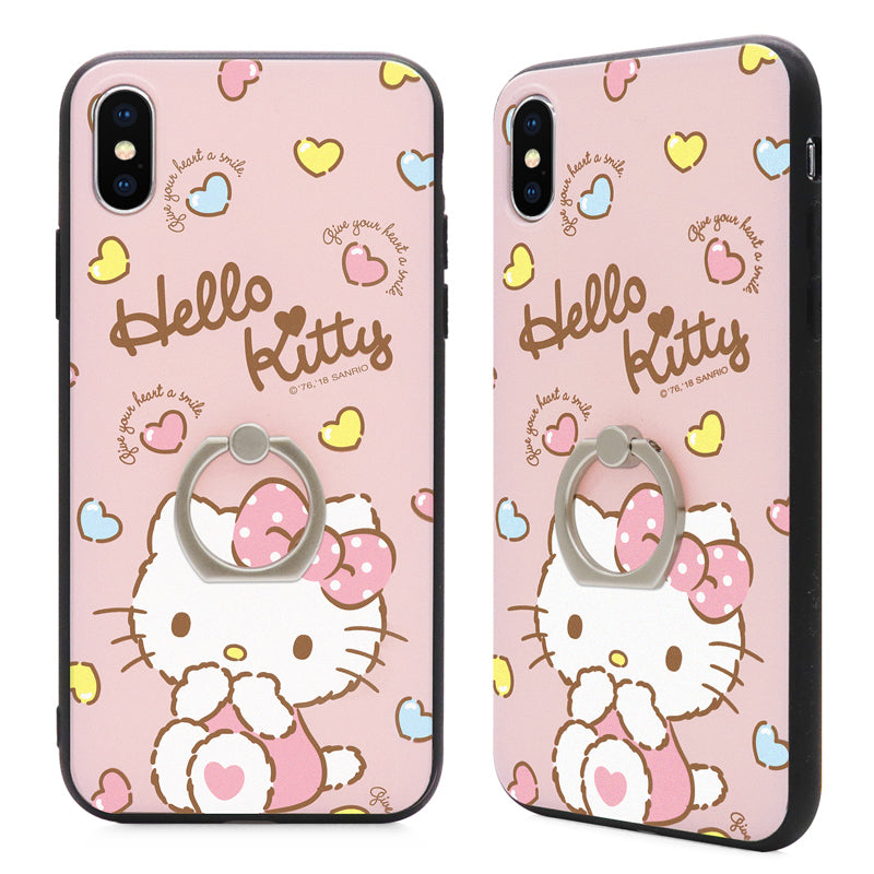 Hello Kitty Iphone case with jewelry ring