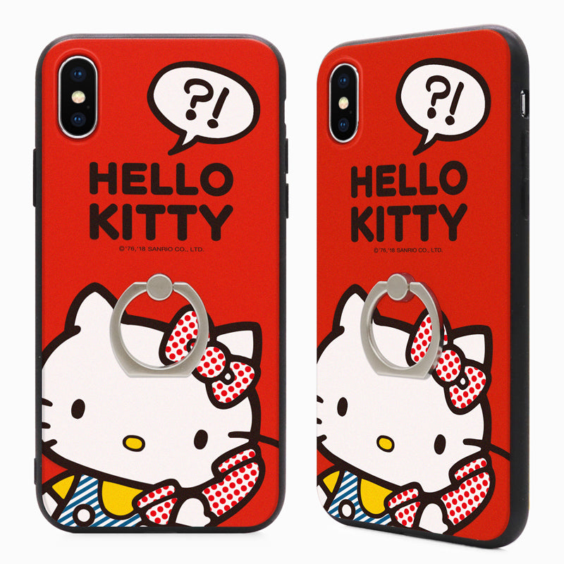 GARMMA Hello Kitty & Little Twin Stars & My Melody Ring Holder Back Cover Case for Apple iPhone
