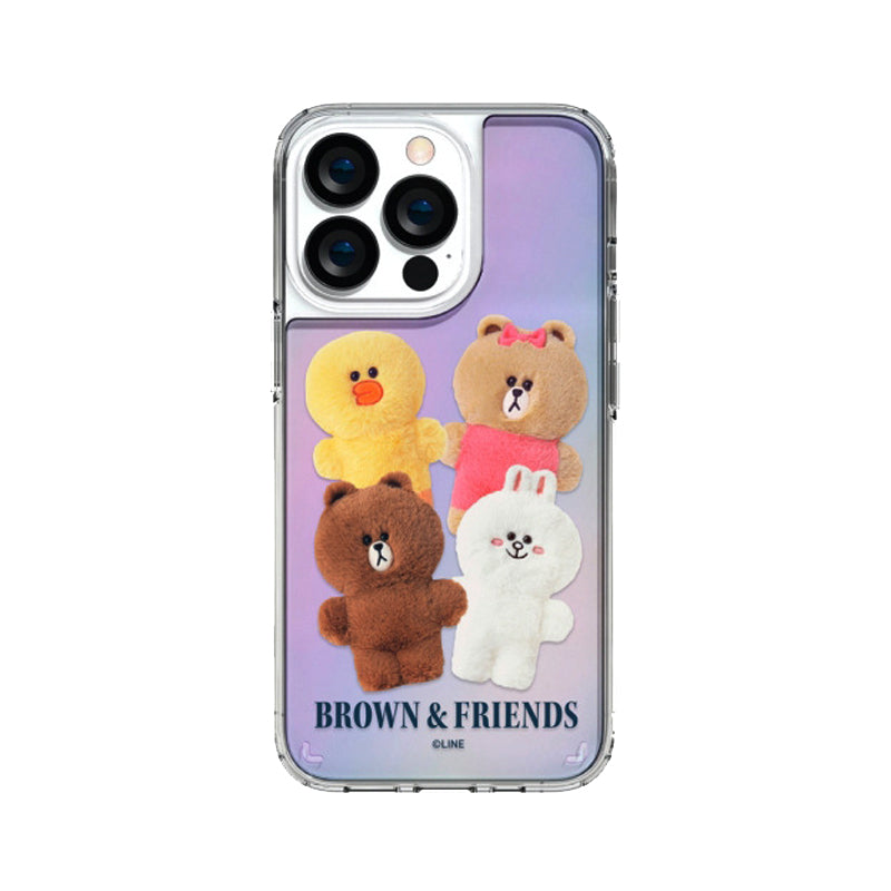 Line Friends Fluffy Oh! My Hologram Mirror Case Cover