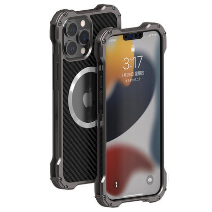 R-Just Black Hole Shockproof Aluminum Shell Metal Case with Lens Protector