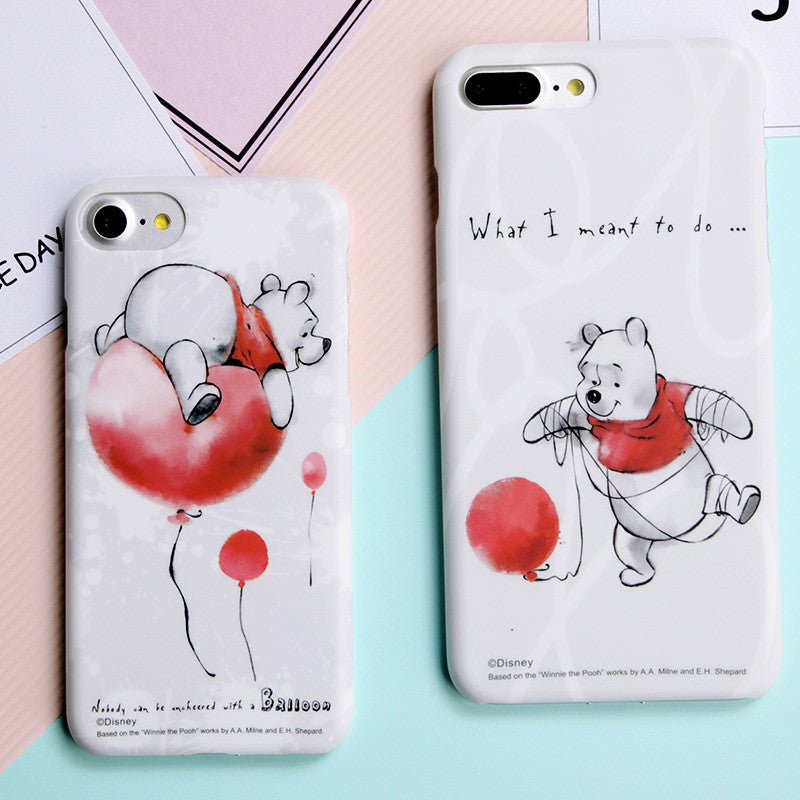 Disney Winnie-the-Pooh Ink Wash Painting PC Cover Case for Apple iPhone SE/8/7 & iPhone 8/7 Plus