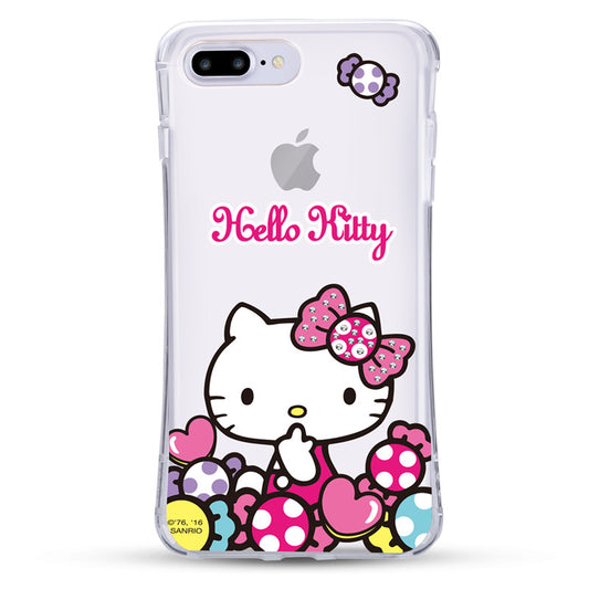 Hello Kitty Cincher Slim Waist Diamonds Transparent TPU Cover Case for Apple iPhone