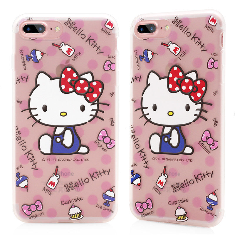 GARMMA Hello Kitty Matte Translucent TPU Soft Back Cover Case for Apple iPhone