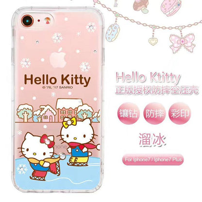 apbs Hello Kitty & My Melody & Little Twin Stars Air Cushion Diamonds TPU Cover Case - Armor King Case