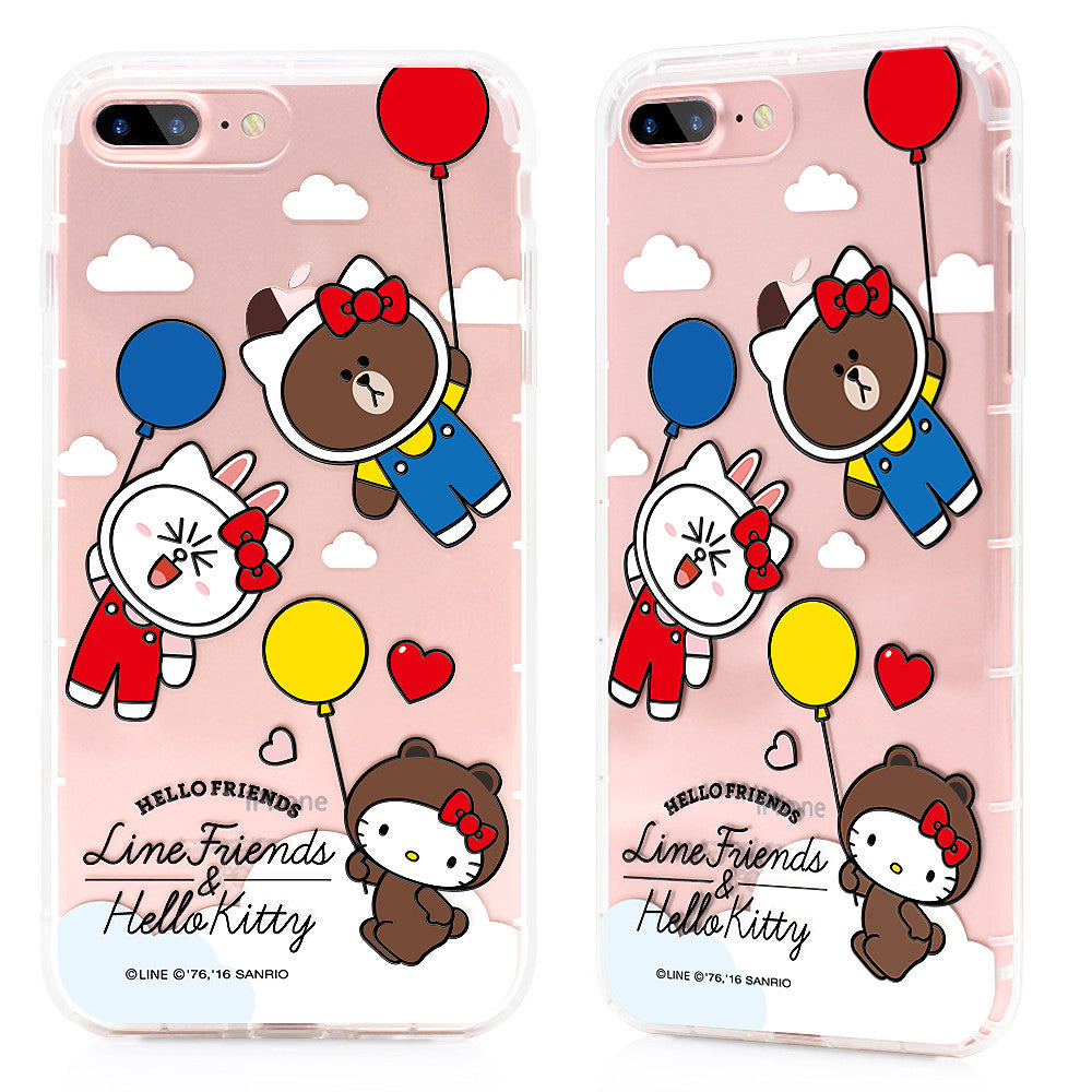 GARMMA Hello Kitty & Line Friends Air Cushion Soft Back Cover Case for Apple iPhone