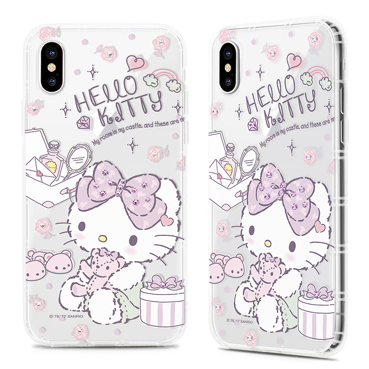 GARMMA Hello Kitty & My Melody & Little Twin Stars Swarovski Crystal Air Cushion Soft Back Case Cover