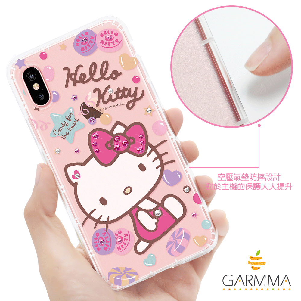 GARMMA Hello Kitty & My Melody & Little Twin Stars Bling Diamonds Air Cushion Soft Back Cover Case