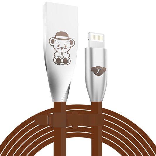 Teddy Bear Zinc Alloy Connector Apple Lightning / Type-C / Micro USB Cable for iOS & Android Devices