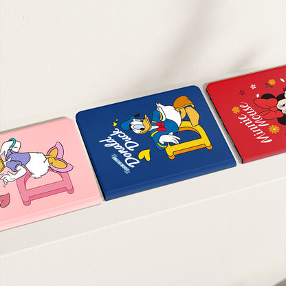 UKA Disney Mickey & Friends Auto Sleep Folio Stand Leather Case with Pencil Holder for Apple iPad