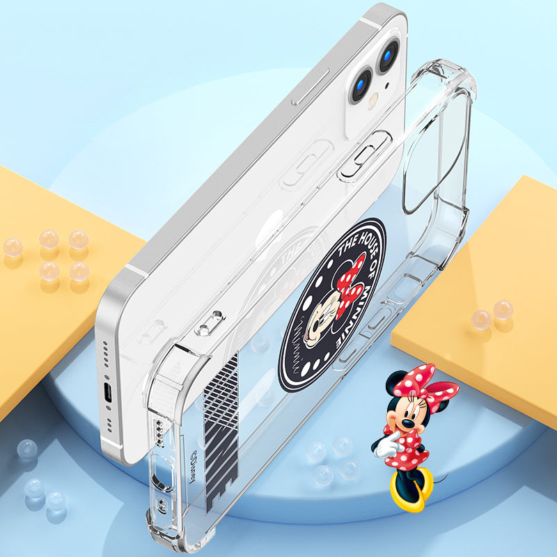 UKA Disney Mickey&Friends Anti-fall Clear PC+TPU Magnetic MagSafe Case Cover