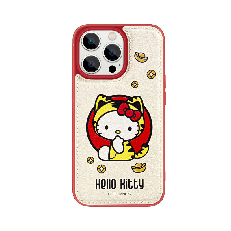 UKA Hello Kitty Tiger CNY Premium Leather Back Case Cover