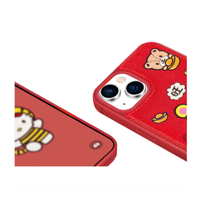 UKA Hello Kitty Tiger CNY Premium Leather Back Case Cover