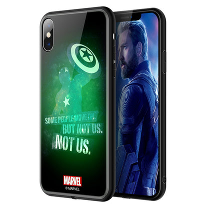 UKA Marvel Avengers Electric Flash Luminous Tempered Glass Back Case Cover