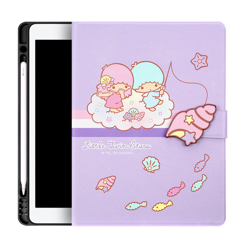 UKA Sanrio Characters Auto Sleep Folio Stand Leather Case with Pen Tray for Apple iPad