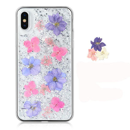 X-Doria Blossom Natural Flowers Seashell Dazzle Foil Case Cover