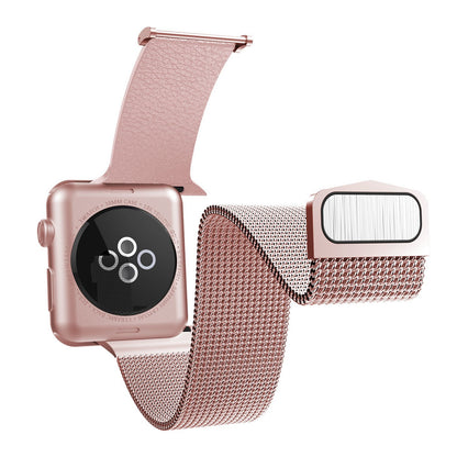X-Doria Hybrid Mesh Genuine Leather + Stainless Steel Band for Apple Watch