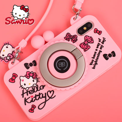 X-Doria Wit Hello Kitty Camera Bluetooth Self Timer 3D Silicone Shockproof Case for Apple iPhone XS/X